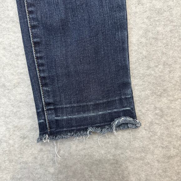 William Rast Jeans Womens 27 Dark Wash Denim Sculpted High Rise Stretchy Raw Hem - Picture 5 of 11